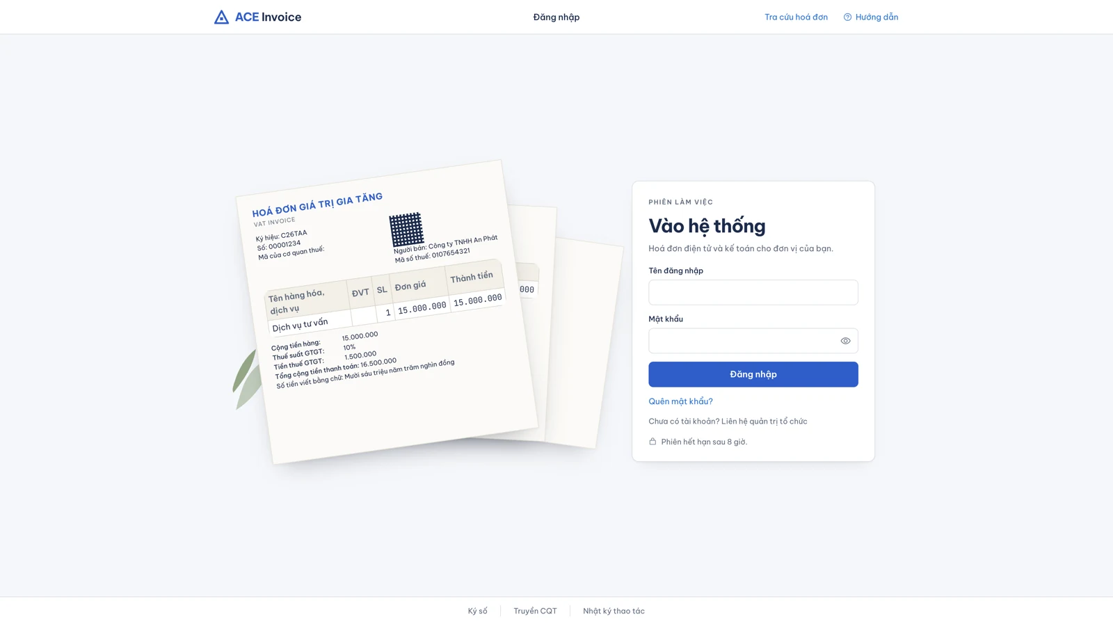 Nền tảng hóa đơn điện tử ACE Invoice