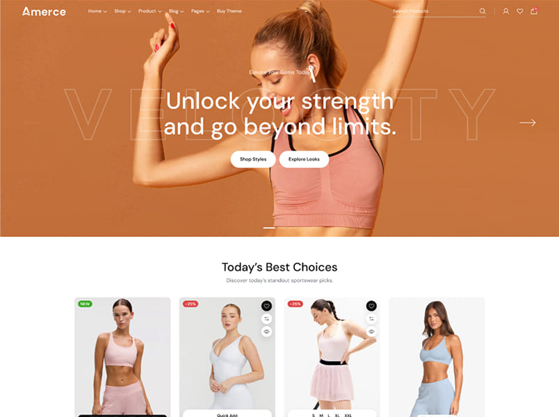 Amerce – Fashion theme preview