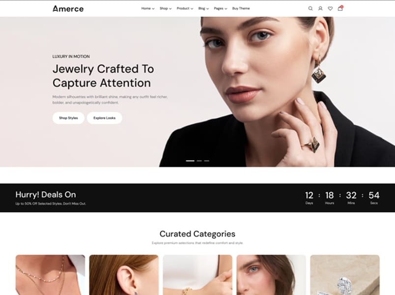 Amerce – Jewelry theme preview