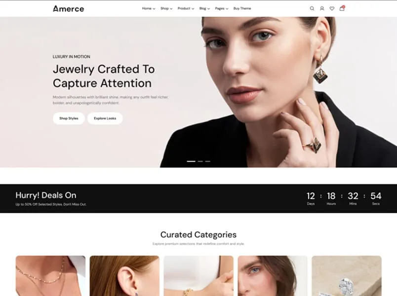 Ảnh xem trước theme Amerce – Jewelry