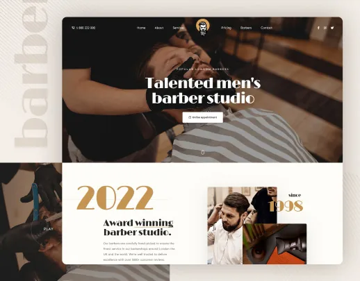 Ảnh xem trước theme Barber