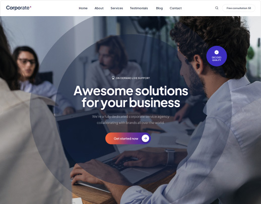 Corporate theme preview