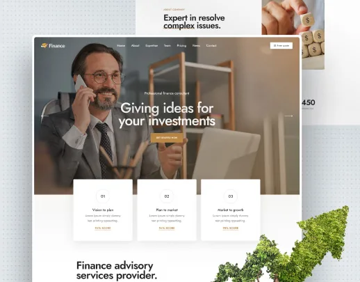 Ảnh xem trước theme Finance