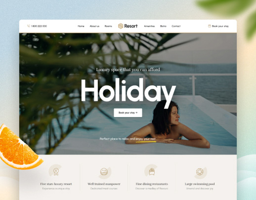 Hotel & Resort theme preview