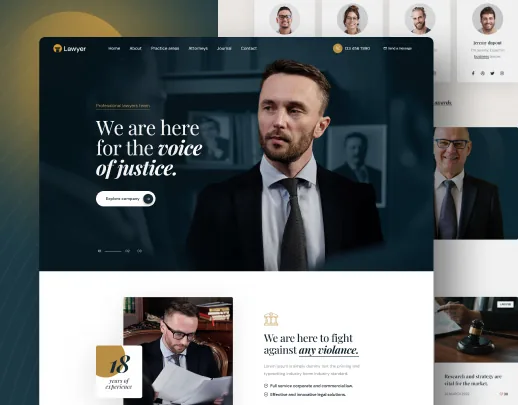 Ảnh xem trước theme Lawyer