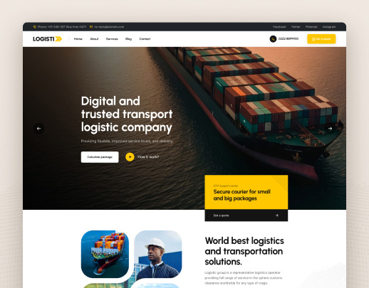 Logistics theme preview
