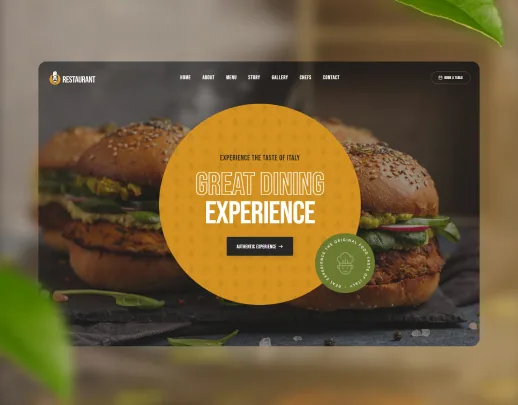 Ảnh xem trước theme Restaurant