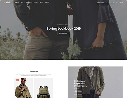 Molla – Lookbook 1 theme preview