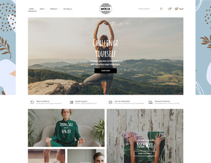 Molla – Yoga Store theme preview