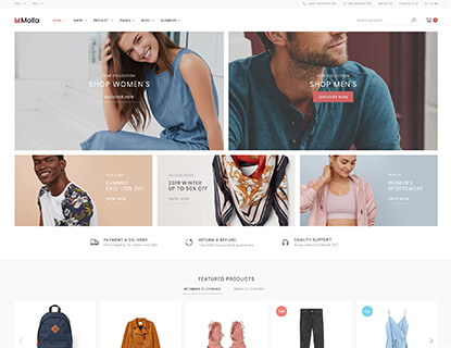 Molla – Fashion 3 theme preview