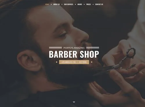 Ảnh xem trước theme Porto · Barber