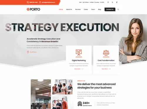 Ảnh xem trước theme Porto · Business Consulting 3