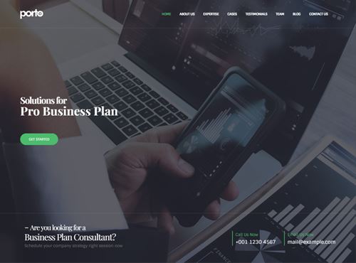 Porto · Business Consulting theme preview
