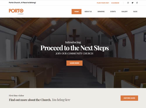 Porto · Church theme preview
