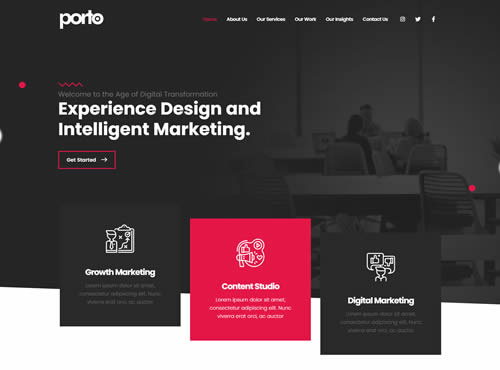 Porto · Digital Agency 2 theme preview