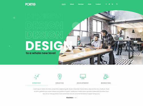 Porto · Digital Agency theme preview