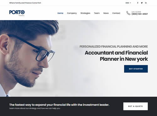 Porto · Finance theme preview
