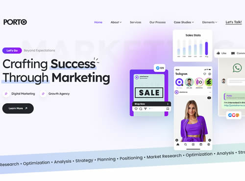Porto · Marketing 1 theme preview