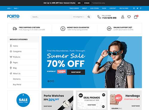 Porto – Fashion Shop theme preview