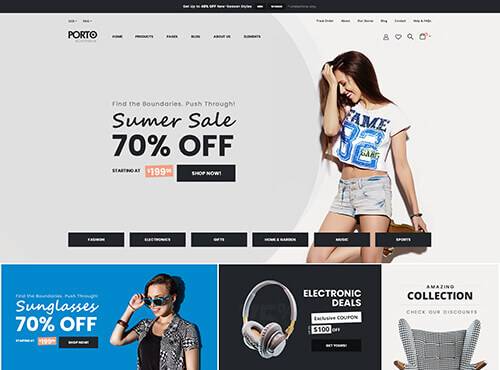 Porto – Mega Store theme preview