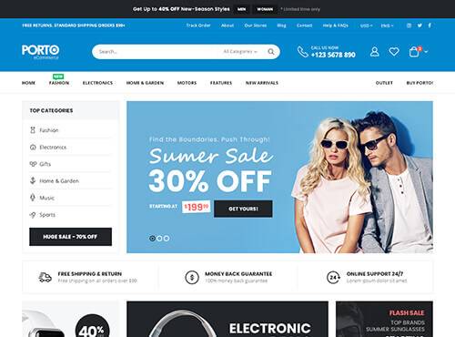 Porto – Fashion 2 theme preview
