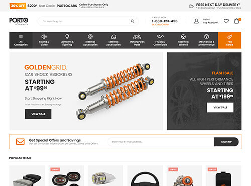 Porto – Auto Parts theme preview
