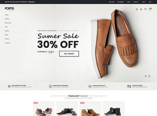 Porto – Shoes 2 theme preview